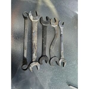 Lot Of 5 Assorted Brands Open End Wrenches  Craftsman/Billings/Herbrand/Tru-Fit